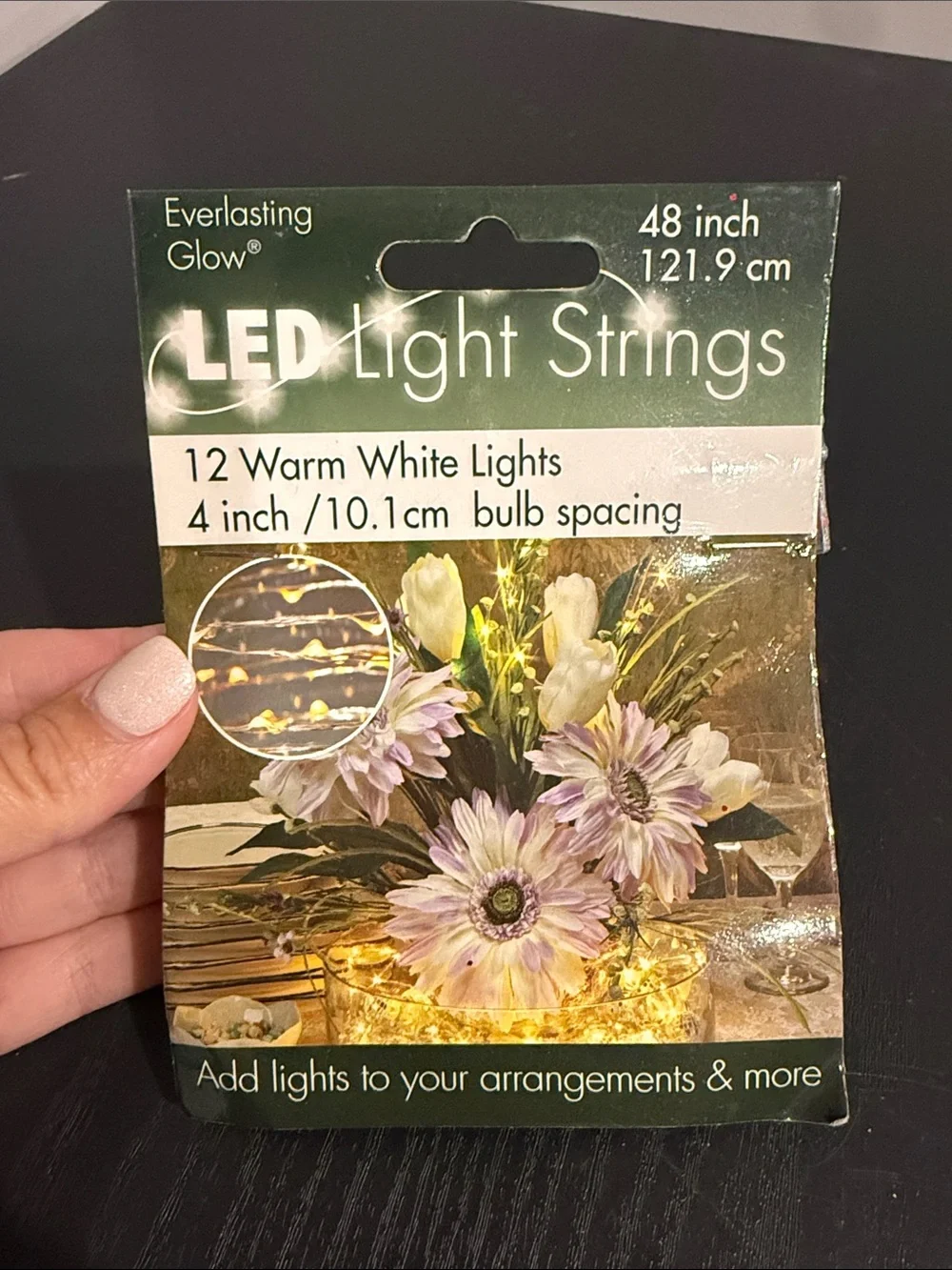 Warm White LED Light String - 12 LEDs